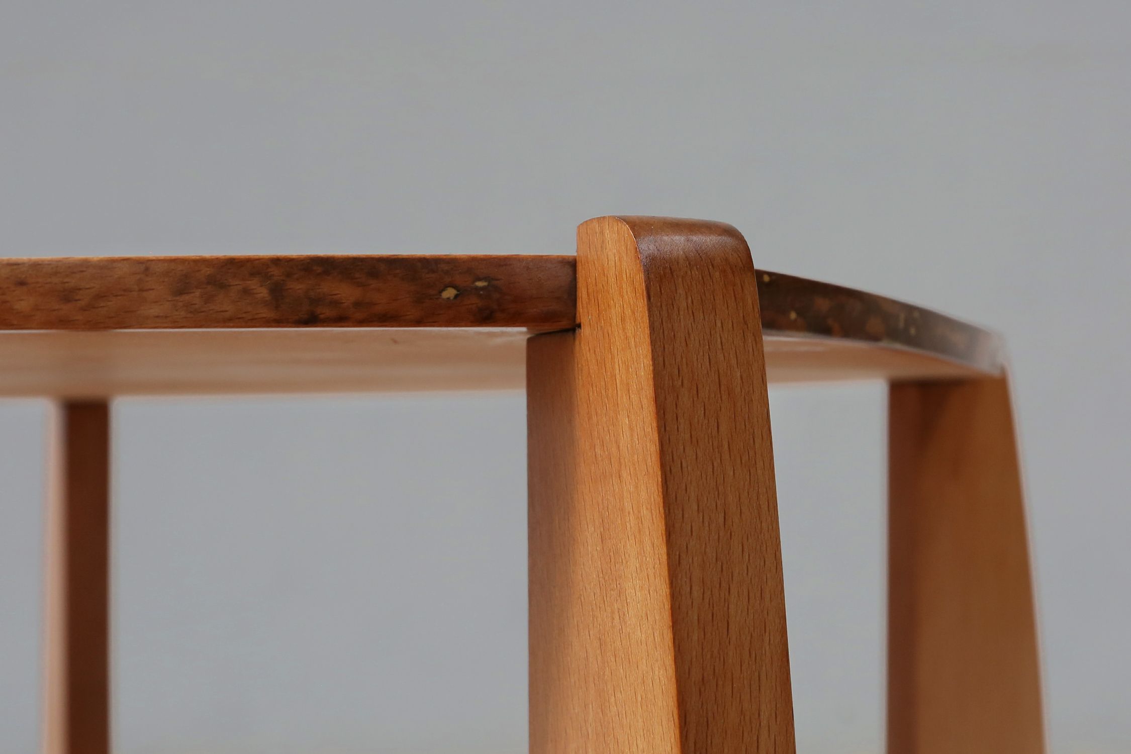 Amsterdam School beech wooden Side Table, The Netherlands 1920sthumbnail